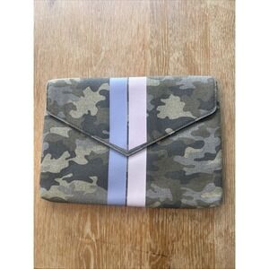 Stella & Dot Bellamy Clutch Camo Pink Purse Bag Polka Dot